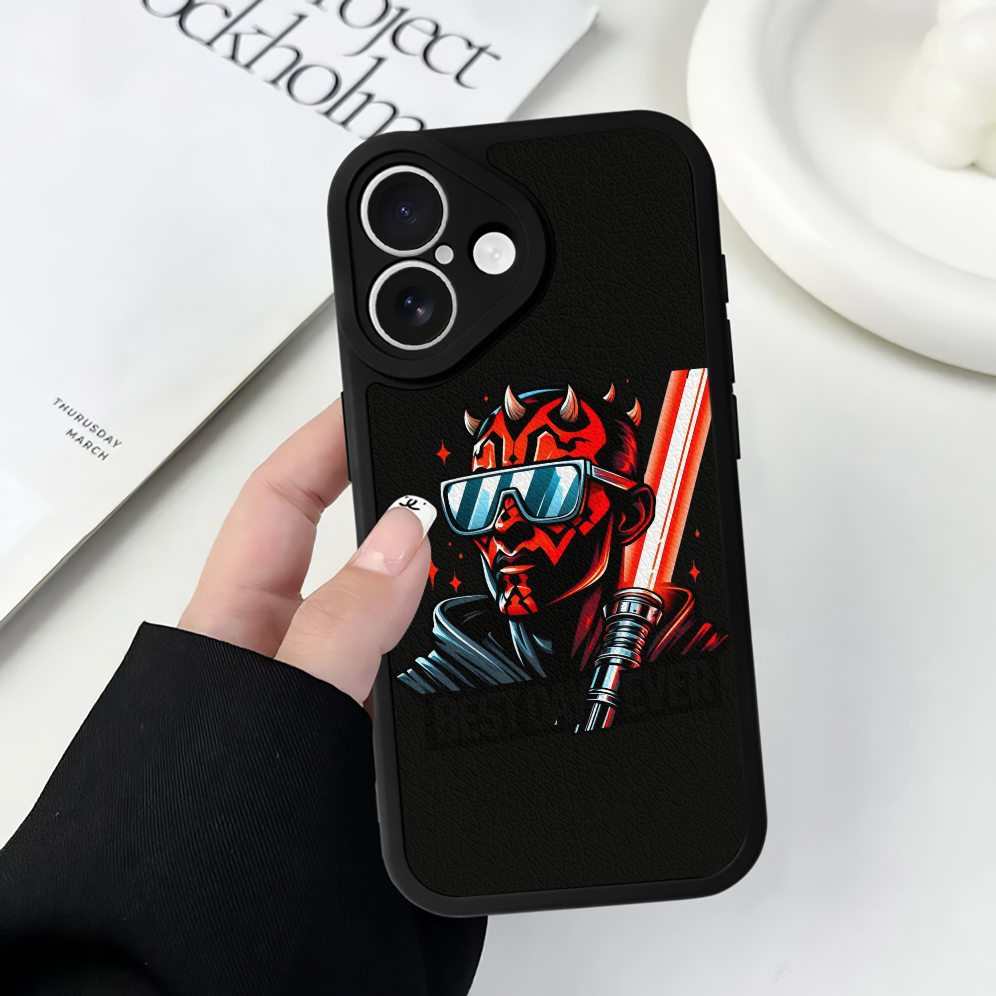 （画像用） スター・ウォーズ Star Wars 【iPhone 16シリーズ対応】シリコンスマホケース（レザー調） 材質：シリコン